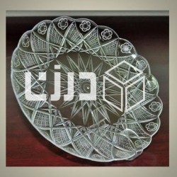 صحن شفاف وسط شفاف - 33 سم (12 حبة بالشدة)