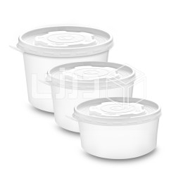 زبدية ورقية مع الغطاء - أبيض - مقاسات متعددة (25 زبدية بالشدة ) زبدية ورقية مع الغطاء - أبيض - مقاسات متعددة (25 زبدية بالشدة )