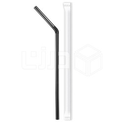 مصاص مثني مغلف - أسود